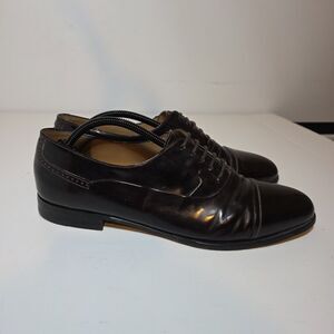 Bally "Dante" Cap Toe Dress Shoes Vintage Men's US size 11 Made In Itally Brown